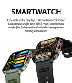 Novo esportes ao ar livre relógio inteligente masculino 1.95 polegada freqüência cardíaca oxigênio no sangue à prova dwaterproof água bt chamada smartwatch presente masculino para android ios