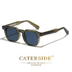 Caterside retro punk masculino óculos de sol pequeno quadro quadrado design personalizado óculos de sol feminino viagem festa negócios festival presente