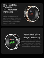 Xiaomi anel inteligente tela de exibição toque monitor saúde gesto furto vídeo/escova tiktok 5atm à prova dwaterproof água smartring para homens