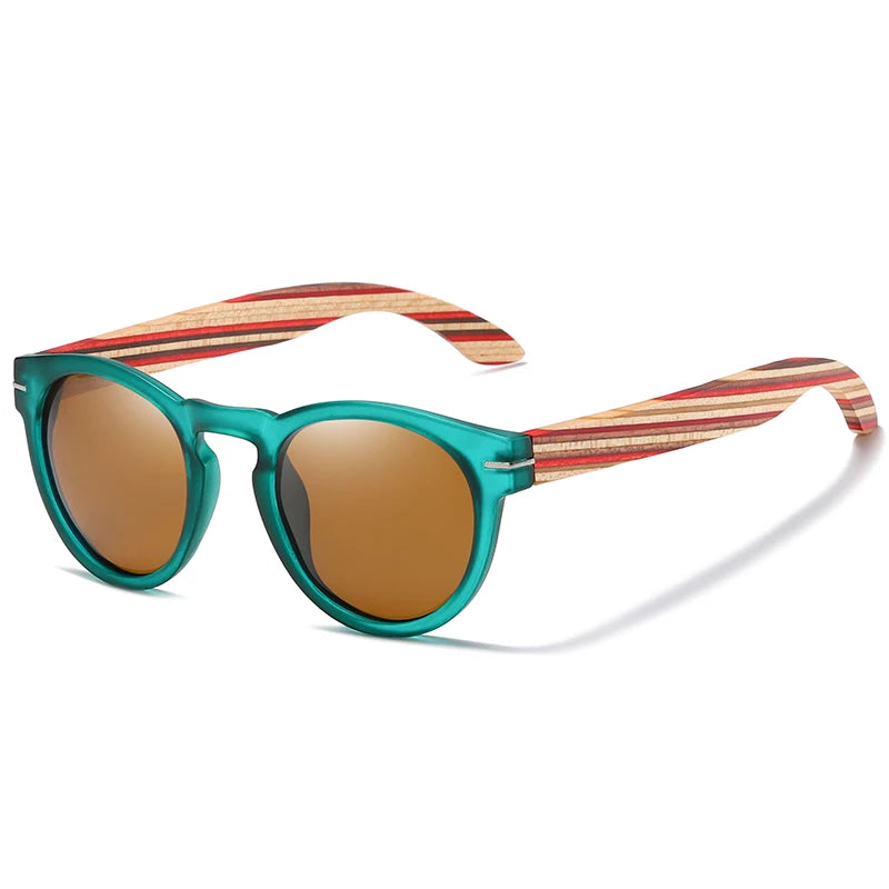 Xsw marca designer polarizado óculos de sol dos homens quadro plástico madeira earpieces moda oval óculos de sol lente espelho uv400