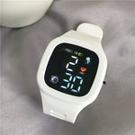 Masculino feminino relógio led digital esportes relógio para crianças meninos meninas quadrado grande dial à prova dwaterproof água silicone relógio de pulso eletrônico masculino