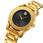 Skmei unissex quartzo pulseira à prova d'água relógios de luxo pulseira de aço inoxidável estilo simples display analógico relógio de pulso fashion