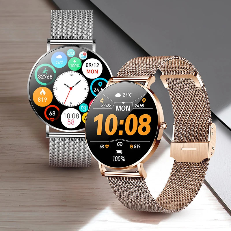 Xiaomi Mijia-Relógio Inteligente Ultrafino para Mulheres, Display AMOLED HD Pixel, Mostra Sempre Chamada, Lembrete De Tempo, 1.36"
