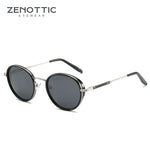 Zenottic steampunk óculos de sol redondo espelho polarizado (01 cores) óculos de sol para mulheres homens vintage tons uv400
