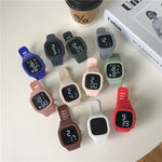 Masculino feminino relógio led digital esportes relógio para crianças meninos meninas quadrado grande dial à prova dwaterproof água silicone relógio de pulso eletrônico masculino