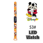 Nova disney mickey minnie led toque relógio donald duckbracelet relógio estudante crianças esportes dos desenhos animados relógio eletrônico presente brinquedo