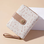Carteira japonesa bonito do gato para mulheres, bolsa curta, titular do cartão do banco da identificação, saco do dinheiro, carteiras do zíper, armazenamento da chave, meninas, meninas