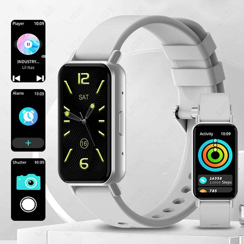 Lige nova moda relógio inteligente feminino tela de toque completa freqüência cardíaca rastreador fitness à prova dwaterproof água senhoras masculino smartwatch 2025 para xiaomi