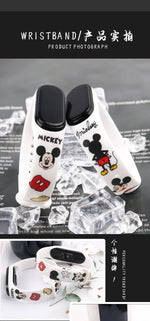 Nova disney mickey minnie led toque relógio donald duckbracelet relógio estudante crianças esportes dos desenhos animados relógio eletrônico presente brinquedo
