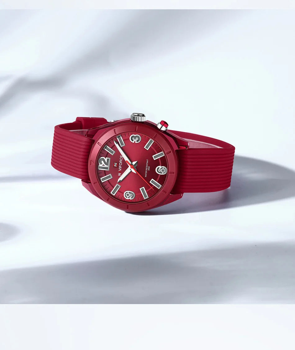 Naviforce moda feminina relógio à prova dwaterproof água personalidade senhoras quartzo relógios de pulso luxo vestido romatic namorada presente 2024