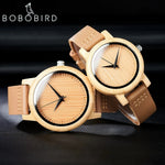 Novo bobo bird relógio feminino relogio masculino relógios de quartzo masculino madeira de bambu casal relógios de pulso presentes itens transporte da gota