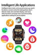 Novo esportes ao ar livre relógio inteligente masculino 1.95 polegada freqüência cardíaca oxigênio no sangue à prova dwaterproof água bt chamada smartwatch presente masculino para android ios