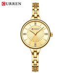 Curren-relógio de quartzo de luxo feminino, relógio pulseira magnética, pulseira esportiva, para mulheres