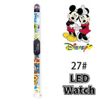 Nova disney mickey minnie led toque relógio donald duckbracelet relógio estudante crianças esportes dos desenhos animados relógio eletrônico presente brinquedo
