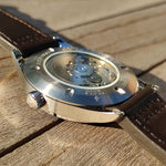 Relógio de pulso mecânico automático masculino, impermeável, calendário luminoso, ponteiro de gás, piloto alemão, NH38A movimento, C1