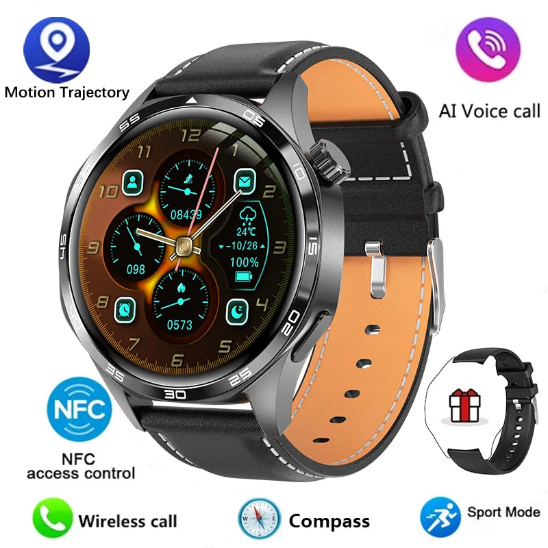 Gt5 pro relógio inteligente masculino 5 pro amoled tela hd bluetooth chamada trajetória gps nfc freqüência cardíaca bússola smartwatches 2024 novo