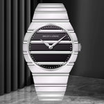 2025 novo specht & söhne cor cinza 37mm relógio de pulso de quartzo ultrafino luminoso safira relógio de aço inoxidável 50m à prova d'água