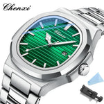 Chenxi 8222 luxo ouro aço inoxidável luminoso casual relógio de negócios para homens moda quartzo relógios pulso à prova dwaterproof água