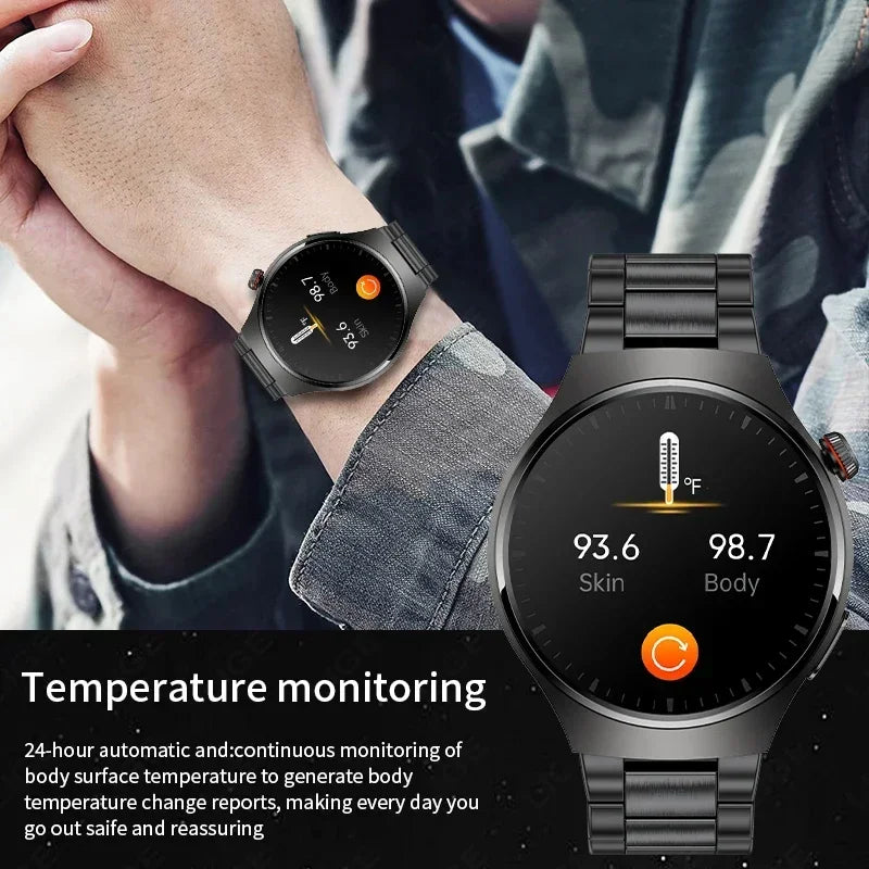 Xiaomi lipídios no sangue úrico glicose no sangue relógio inteligente masculino rastreador de fitness relógio freqüência cardíaca bluetooth chamando ecg + ppg smartwatch
