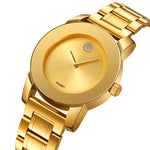 Skmei unissex quartzo pulseira à prova d'água relógios de luxo pulseira de aço inoxidável estilo simples display analógico relógio de pulso fashion