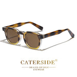Caterside retro punk masculino óculos de sol pequeno quadro quadrado design personalizado óculos de sol feminino viagem festa negócios festival presente