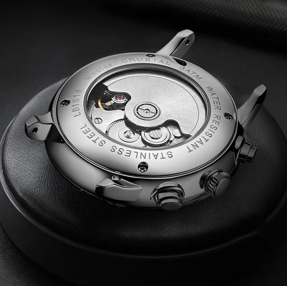 Moda masculina relógios mecânicos negócios relógio de pulso automático aço inoxidável luminoso designer relógio reojes de hombre novo 2023
