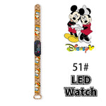 Nova disney mickey minnie led toque relógio donald duckbracelet relógio estudante crianças esportes dos desenhos animados relógio eletrônico presente brinquedo