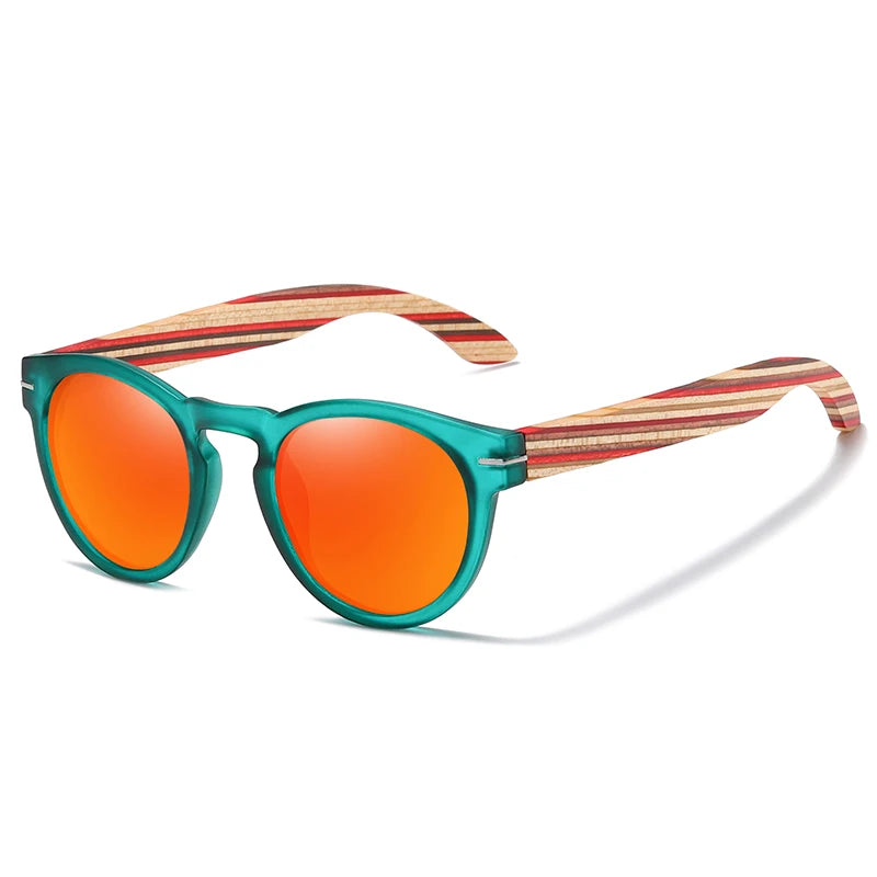 Xsw marca designer polarizado óculos de sol dos homens quadro plástico madeira earpieces moda oval óculos de sol lente espelho uv400