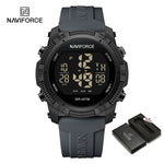 NAVIFORCE NF7104 Novos relógios esportivos digitais LCD para homens moda pulseira de silicone relógio de pulso eletrônico militar