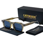Caterside retro punk masculino óculos de sol pequeno quadro quadrado design personalizado óculos de sol feminino viagem festa negócios festival presente