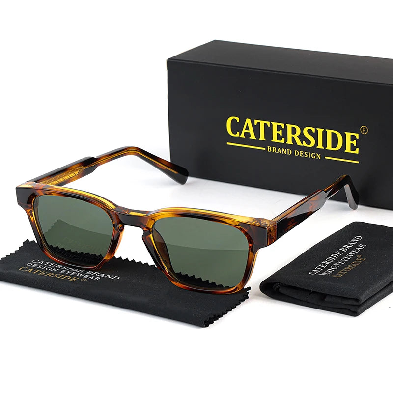 Caterside retro quadrado óculos de sol dos homens punk pequeno quadro marca designer óculos de sol feminino viagem ao ar livre festa melhor presente