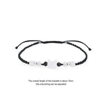 2 pçs natural moonstone obsidiana pulseiras artesanal casal bonito preto branco gato pulseira acessórios jóias
