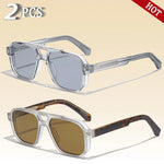 Caterside retro punk óculos de sol dos homens do vintage plana superior pontes duplas alta qualidade óculos de sol feminino viagem festa festival eyewear