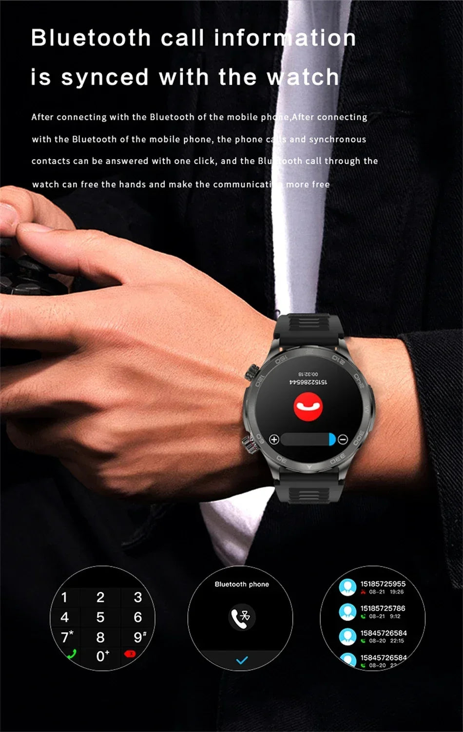 Xiaomi 2025 nova chamada bluetooth relógio inteligente amoled hd tela grande freqüência cardíaca nfc ip68 à prova dip68 água gps esportes relógio inteligente