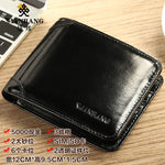 【Couro de couro genuíno】Manbang marca venda quente carteira masculina de luxo original curto tri-fold primeira camada bolsa de negócios