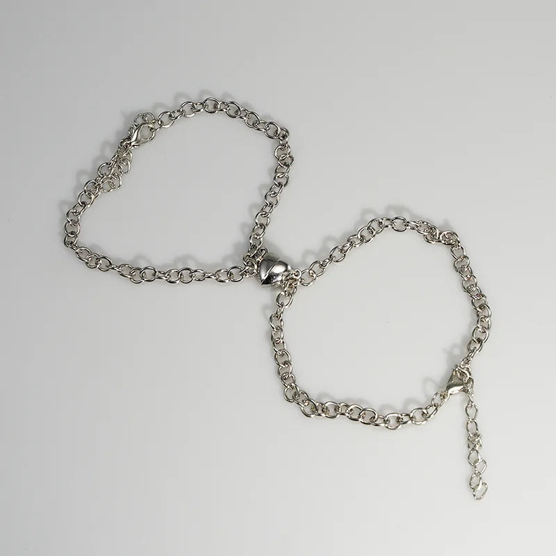 Amantes do amor fivela magnética pulseira criativa dia dos namorados ímã amor atraente pulseira casal pulseiras cubanas