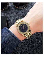 Skmei unissex quartzo pulseira à prova d'água relógios de luxo pulseira de aço inoxidável estilo simples display analógico relógio de pulso fashion