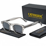 Caterside retro redondo masculino óculos de sol punk ácido propiônico pino templo luxo óculos de sol feminino esportes lazer festa óculos uv400