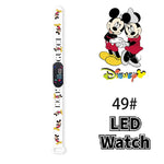 Nova disney mickey minnie led toque relógio donald duckbracelet relógio estudante crianças esportes dos desenhos animados relógio eletrônico presente brinquedo
