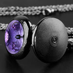 Anime solo nivelamento cúpula de vidro relógio de bolso com corrente colar vintage quartzo pingente relógios masculino feminino presente