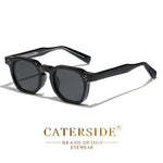 Caterside retro punk masculino óculos de sol pequeno quadro quadrado design personalizado óculos de sol feminino viagem festa negócios festival presente