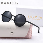 Barrcur retro liga de alumínio magnésio circular feminino polarizado óculos de sol nostálgico punk uv400 masculino óculos de sol high end marca caixa