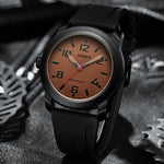 CURREN Moda Simples Relógios Masculinos com Grande Mostrador de Numerais Relógio de Pulso de Quartzo para Cavalheiro de Negócios com Pulseira de Silicone