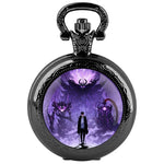 Anime solo nivelamento cúpula de vidro relógio de bolso com corrente colar vintage quartzo pingente relógios masculino feminino presente