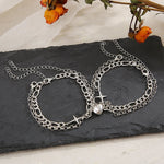 Amantes do amor fivela magnética pulseira criativa dia dos namorados ímã amor atraente pulseira casal pulseiras cubanas