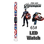 Nova disney mickey minnie led toque relógio donald duckbracelet relógio estudante crianças esportes dos desenhos animados relógio eletrônico presente brinquedo