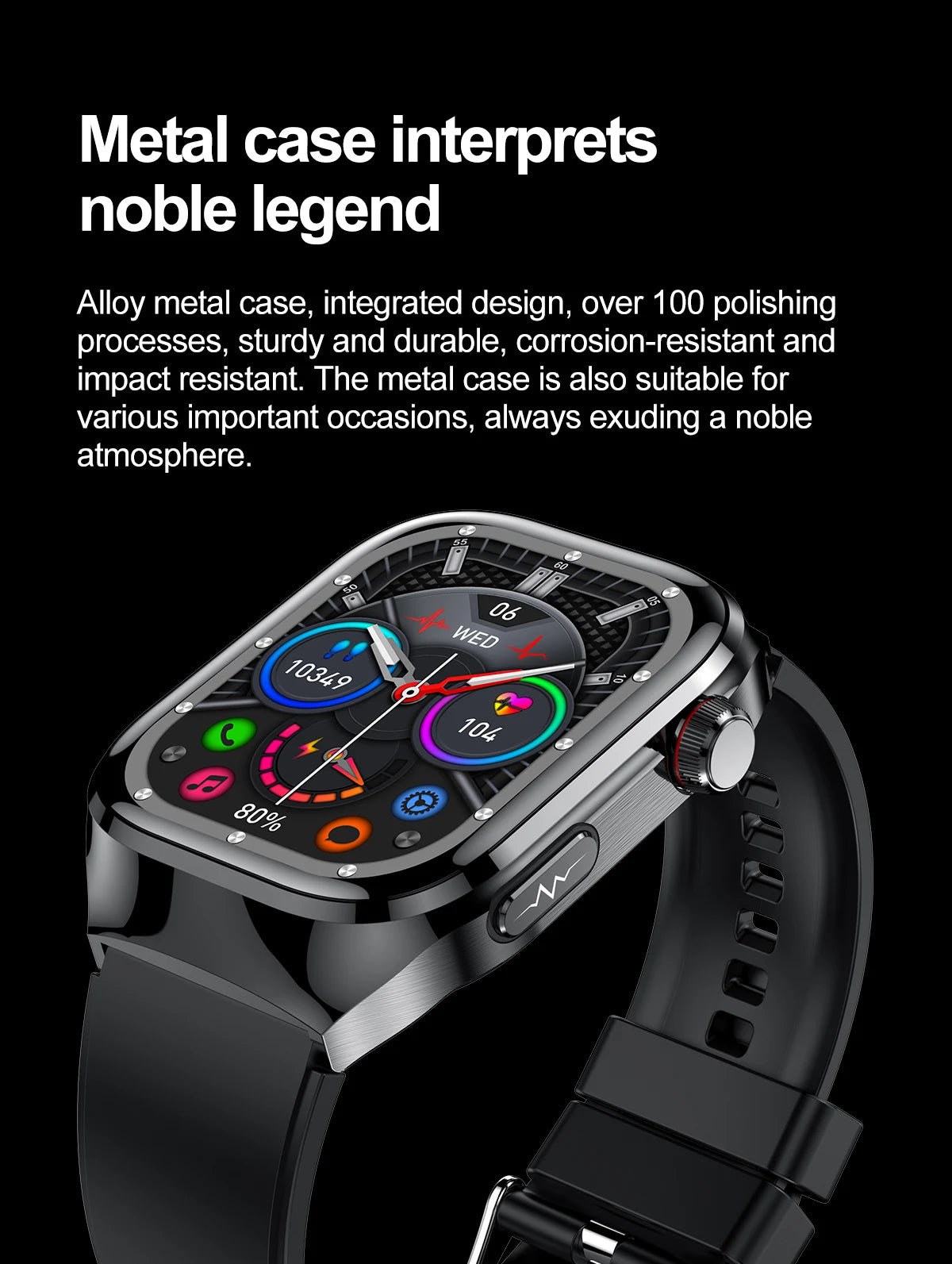 2024 novo grau médico ácido úrico gordura no sangue smartwatch ecg glicose no sangue freqüência cardíaca pressão arterial monitoramento de saúde relógio inteligente
