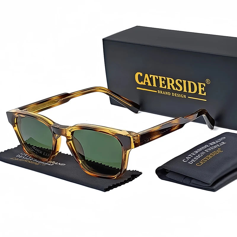Caterside retro quadrado óculos de sol dos homens punk pequeno quadro marca designer óculos de sol feminino viagem ao ar livre festa melhor presente