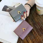 Couro nova bolsa feminina pequena carteira de couro curto marca luxo mini moda feminina carteiras e bolsa titular do cartão de crédito