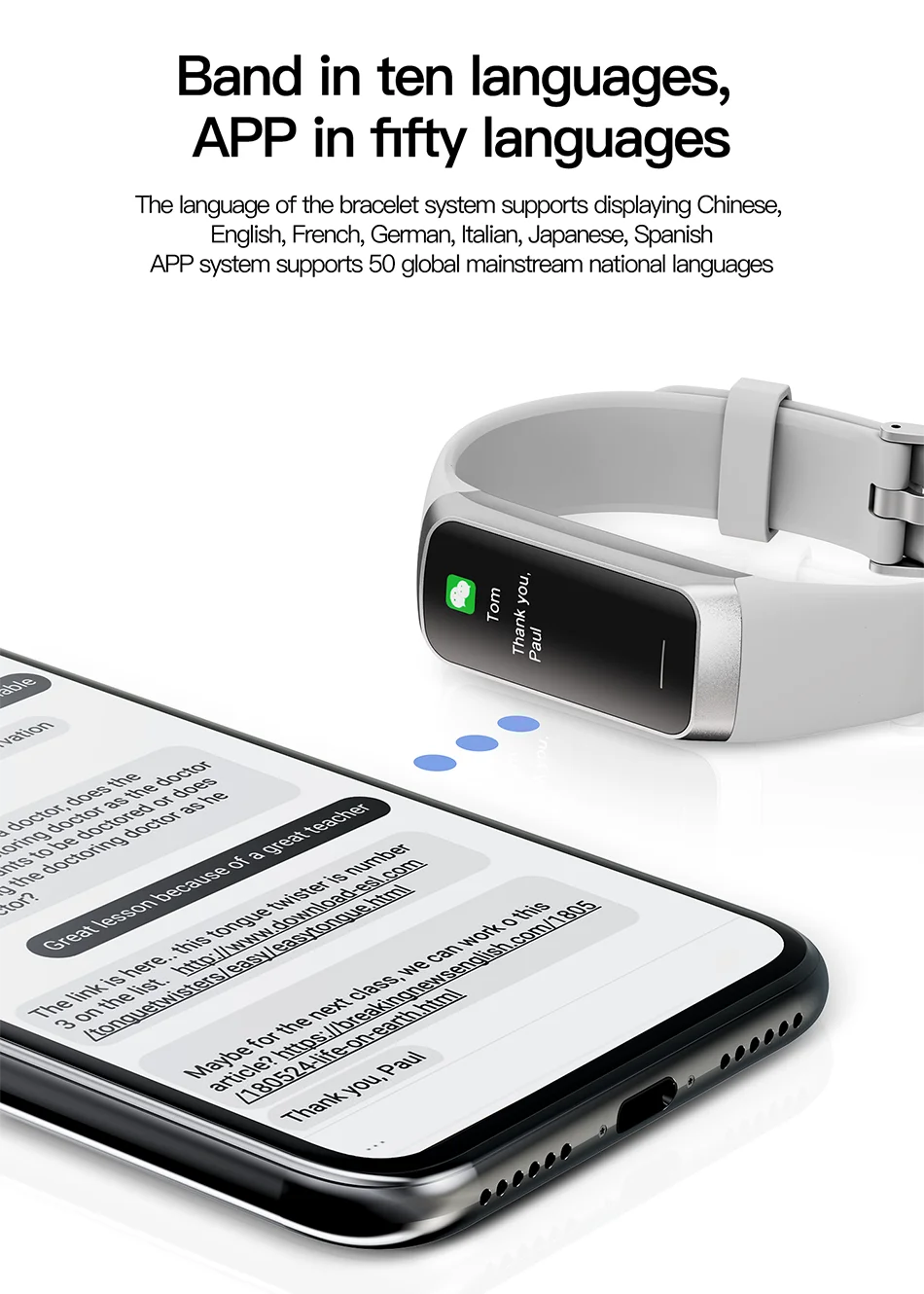 LIGE-Relógio Inteligente Amoled para Homens e Mulheres, Banda Inteligente, Frequência Cardíaca, Sangue, Pulseira Inteligente Impermeável, Rastreador de Fitness Esportivo, 2023